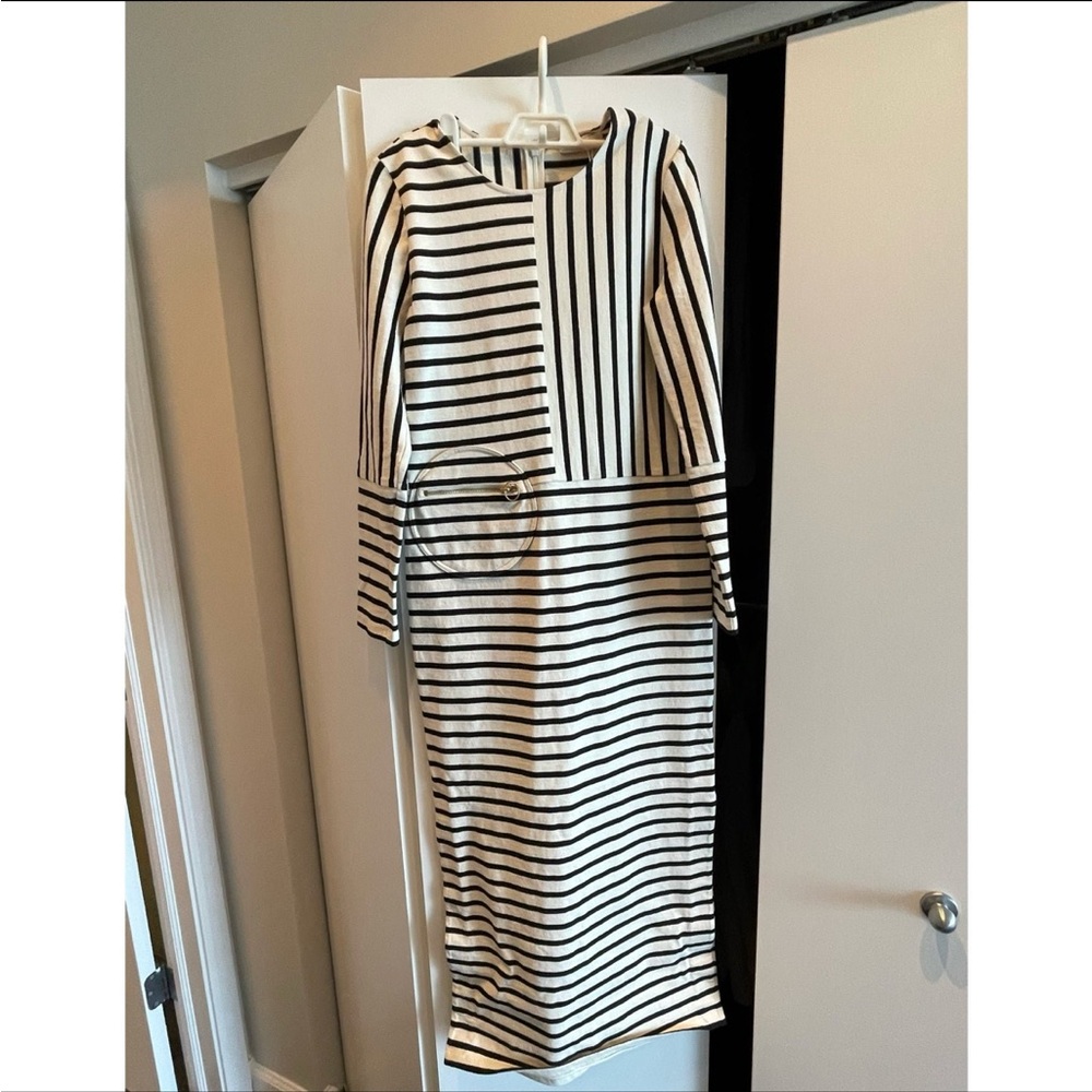 Tory Burch Striped Black and White Dress